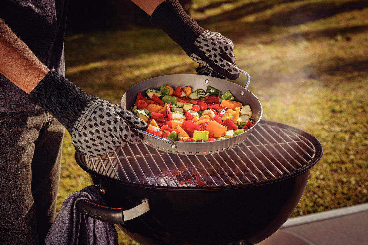 Churrasco Aluminum Grill with Graphite Anodized Finish, 30 cm