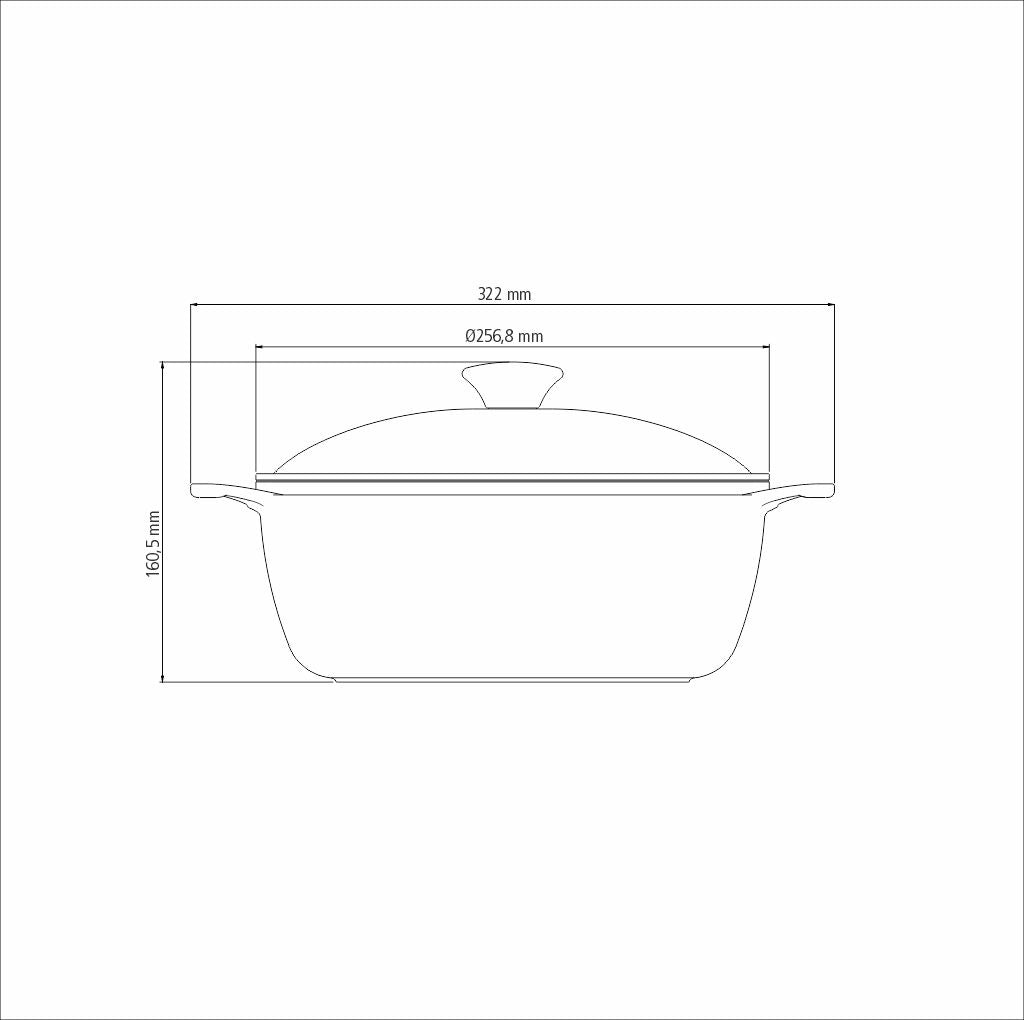 Lyon Blue Casserole, 24cm, 3.7L