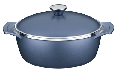 Tramontina Lyon Casserole Elemental Blue Forged Aluminum Kit with Interior and Exterior Starflon High Performance Nonstick Coating 30 cm, 6.8 L