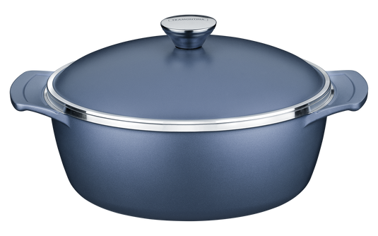 Tramontina Lyon Casserole Elemental Blue Forged Aluminum Kit with Interior and Exterior Starflon High Performance Nonstick Coating 30 cm, 6.8 L