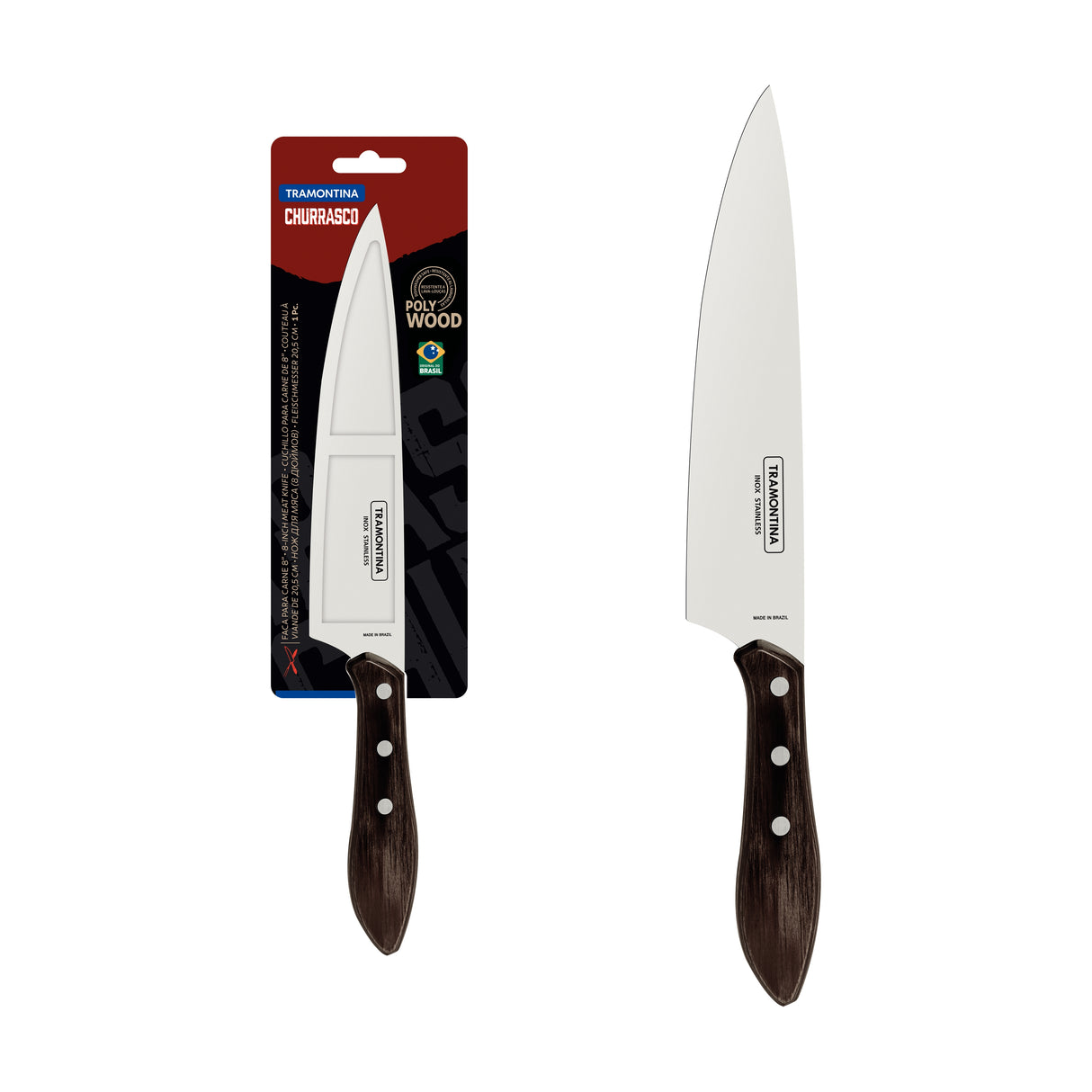Churrasco Polywood Meat Knife, 8"