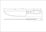 Churrasco Polywood Meat Knife, 8"