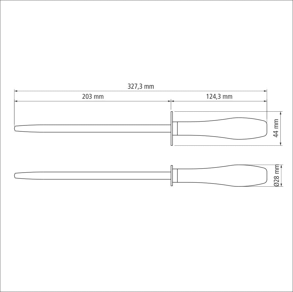 Churrasco Polywood Honing Steel With Red Handle, 8"