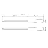 Churrasco Polywood Honing Steel With Red Handle, 8"