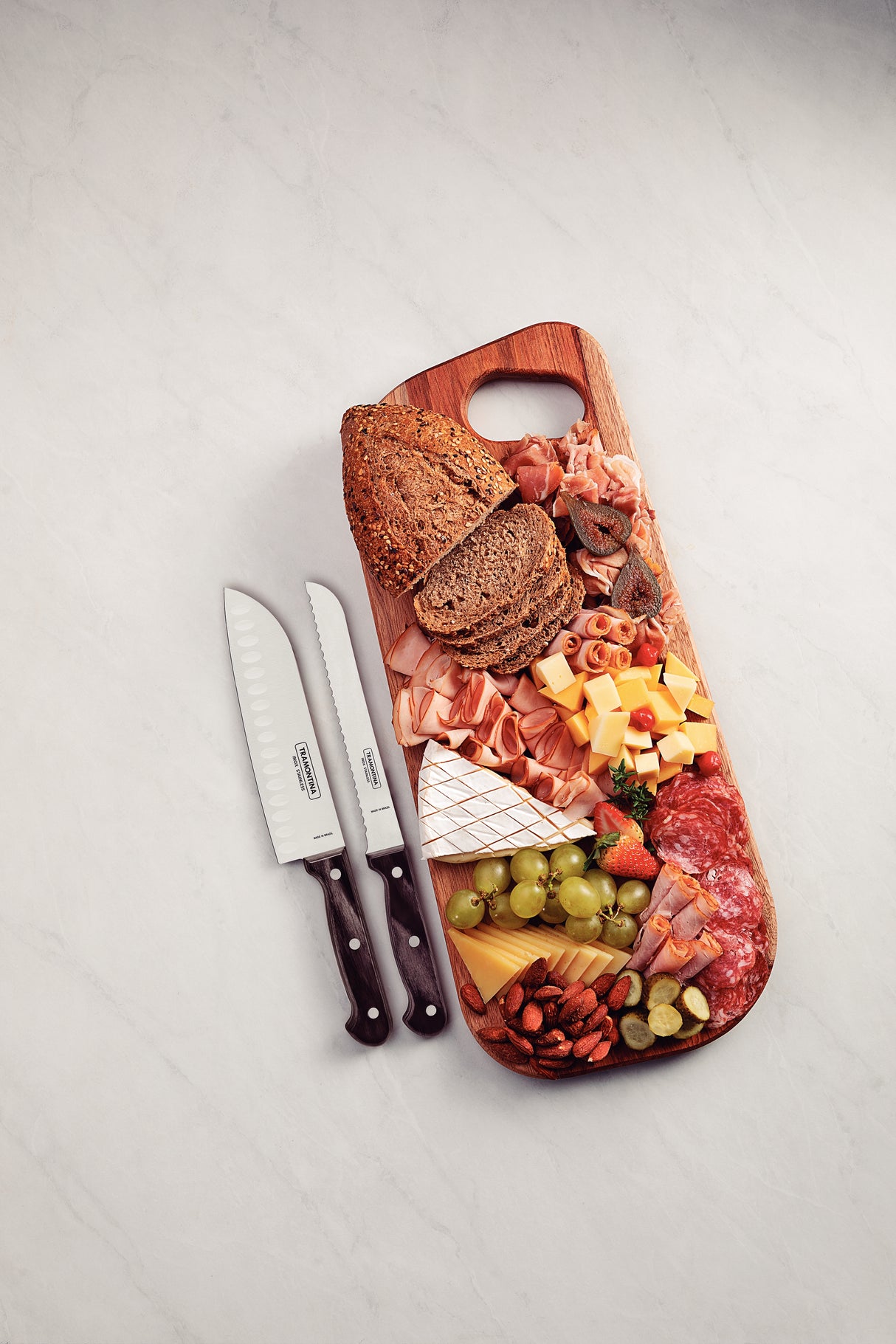 3-Piece Polywood Charcuterie Set - Brown - FSC Certified