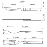 12-Piece Stainless-Steel Flatware Set with Red Polywood Handles