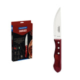 4-Piece Jumbo Steak Kinife Set Stainless-Steel and Treated Red Polywood handles
