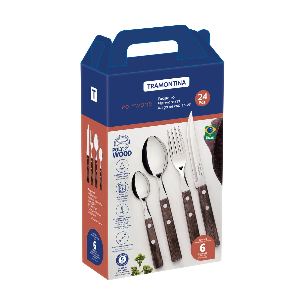 24-Piece Polywood Cutlery Set