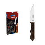 Churrasco Polywood 4-Piece Jumbo Steak Knife Set, Brown