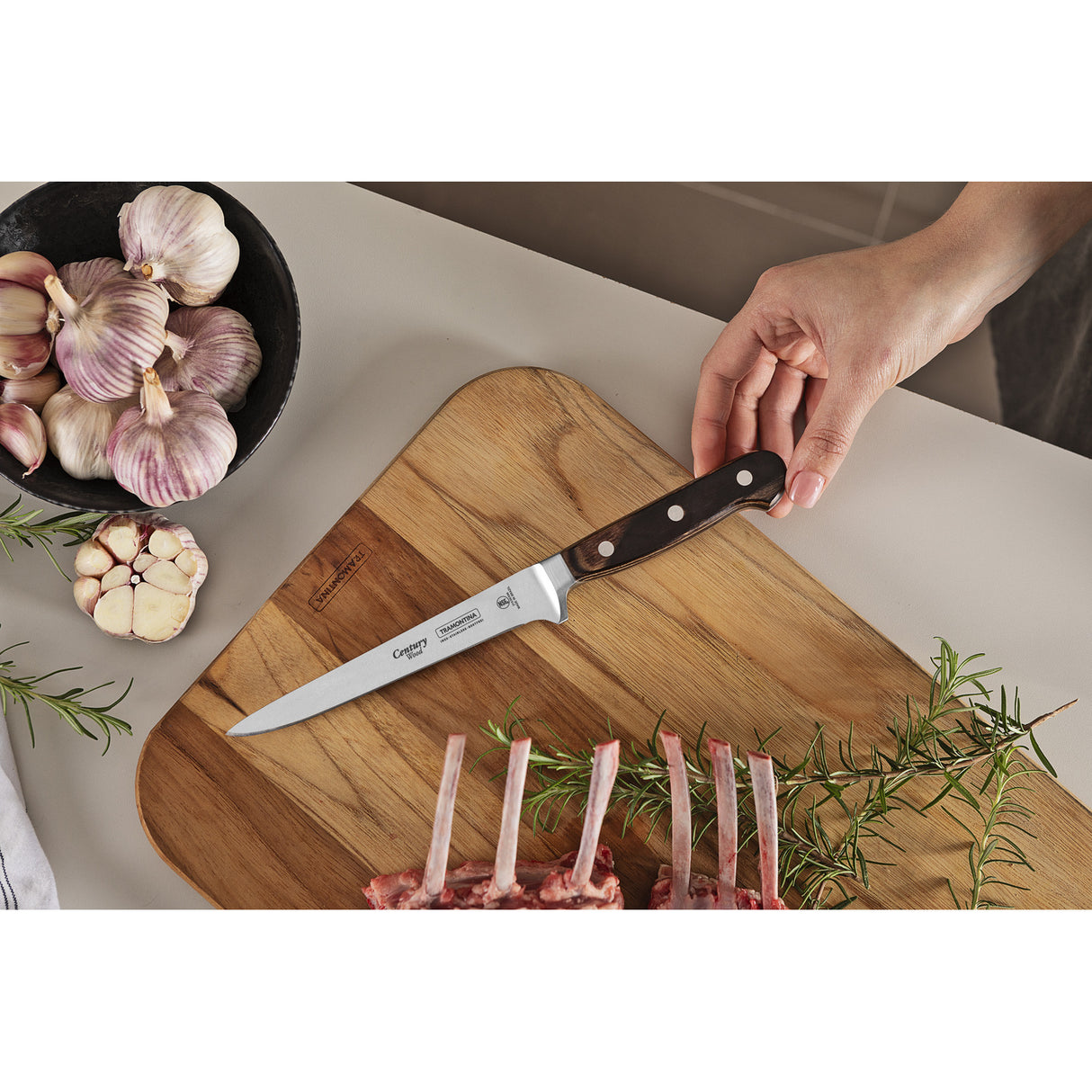 Century Wood Forged Boning Knife, 6"