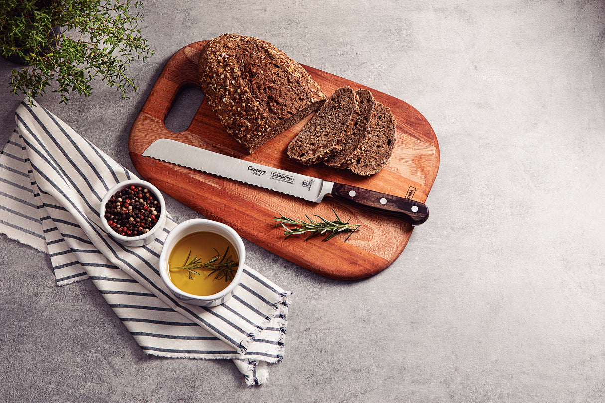 Century Wood Forged Bread Knife, 8"