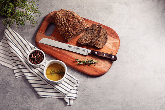 Tramontina Century Wood Bread Knife with Stainless-Steel Blade and Brown Treated-Wood Handle 8