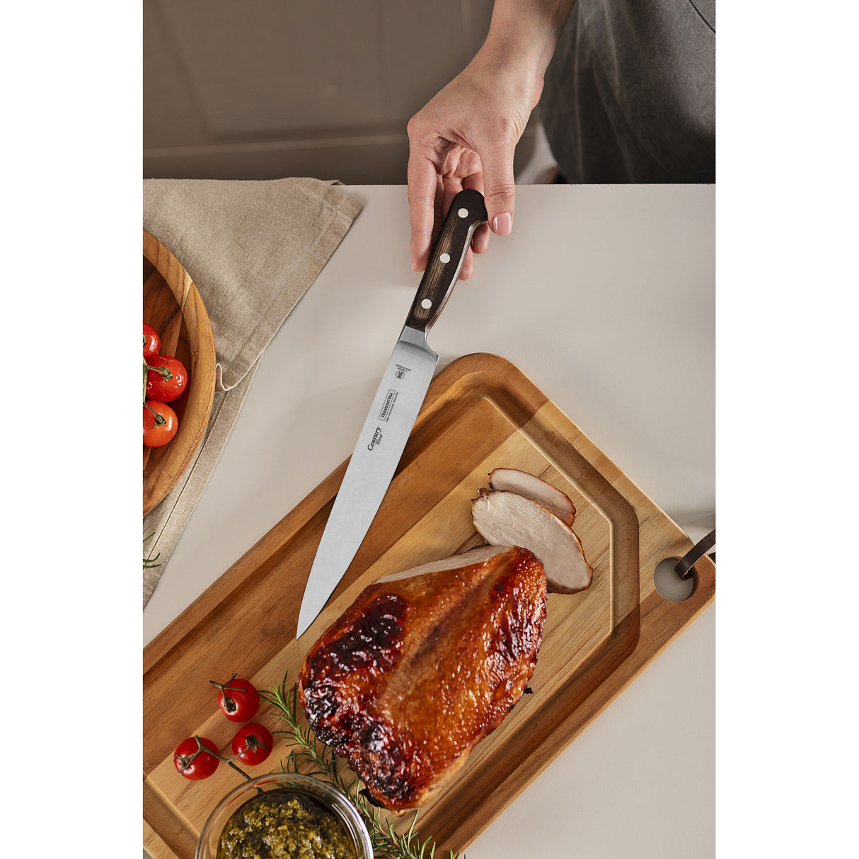 Century Wood Forged Utility Knife, 8"