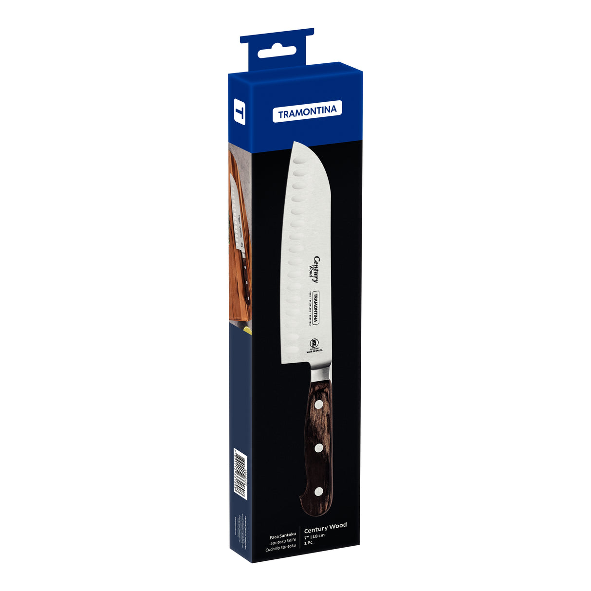 Century Wood Santoku Knife, 7"