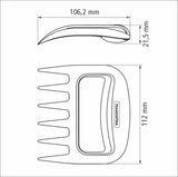 Churrasco Black ABS Barbecue Claw Set, 2pc