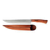 Nômade Butcher Knife with Leather Sheath, 10"