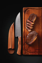 Nômade Meat Knife with Leather Sheath, 8"