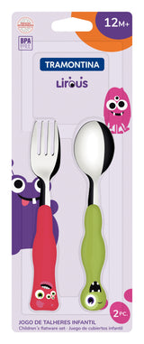 Lirous 2-Piece Colorful Children's Flatware Set