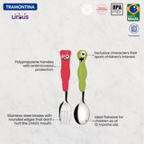 Lirous 2-Piece Colorful Children's Flatware Set