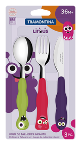 Lirous 3-Piece Colorful Children's Flatware Set