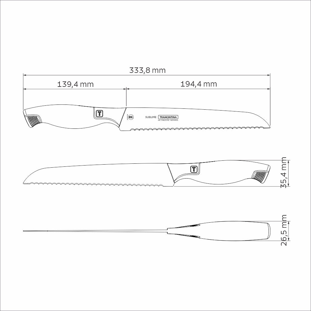 Sublime Bread Knife, 8"