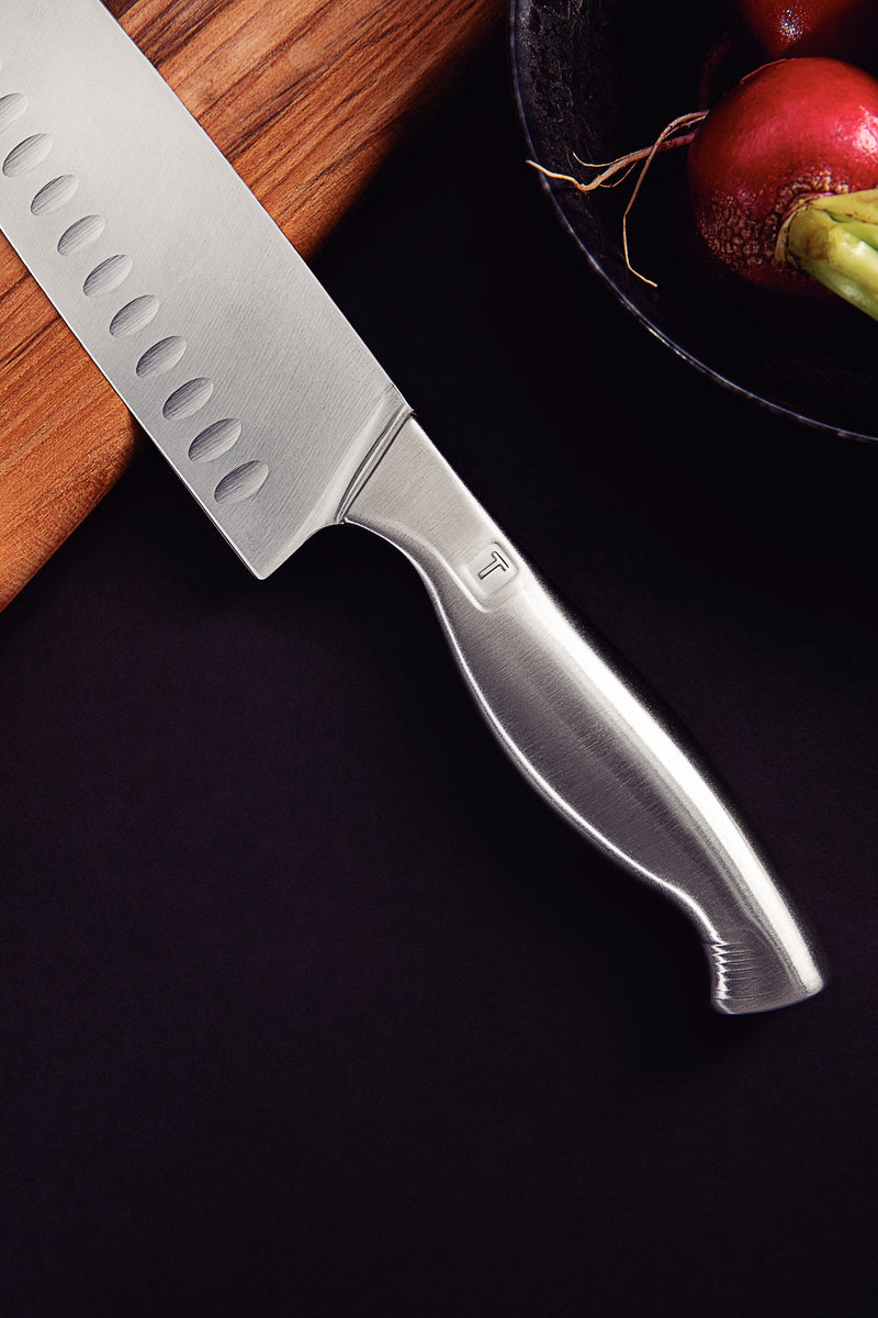 Load image into Gallery viewer, Tramontina Sublime Stainless-Steel Santoku Knife 7.5&quot;
