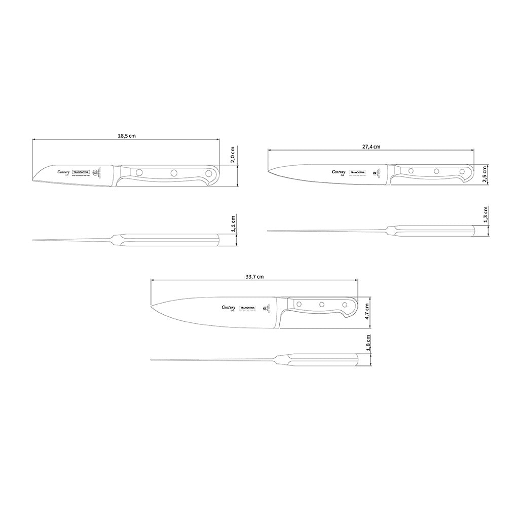 Century Forged 3-Piece Knife Set