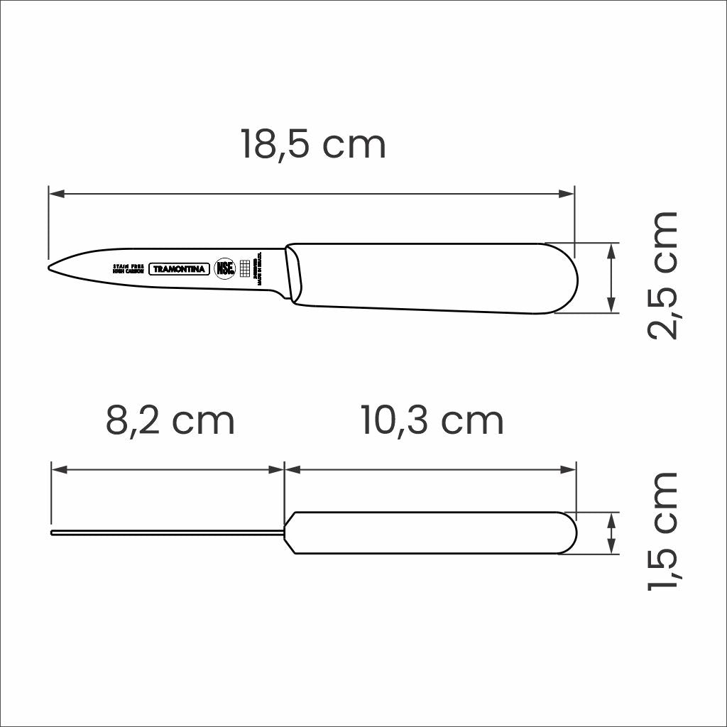 Professional Master Black Paring Knife, 3"