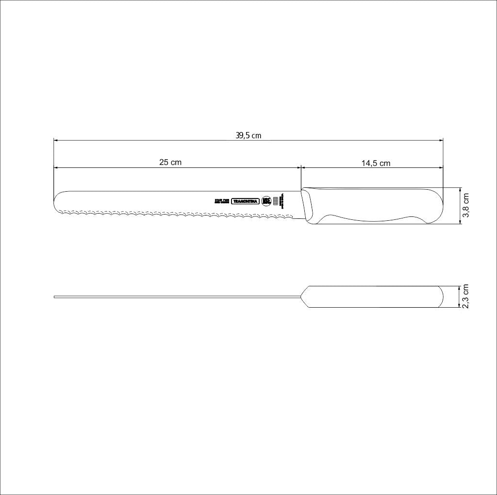Professional Master Black Bread Knife, 10"