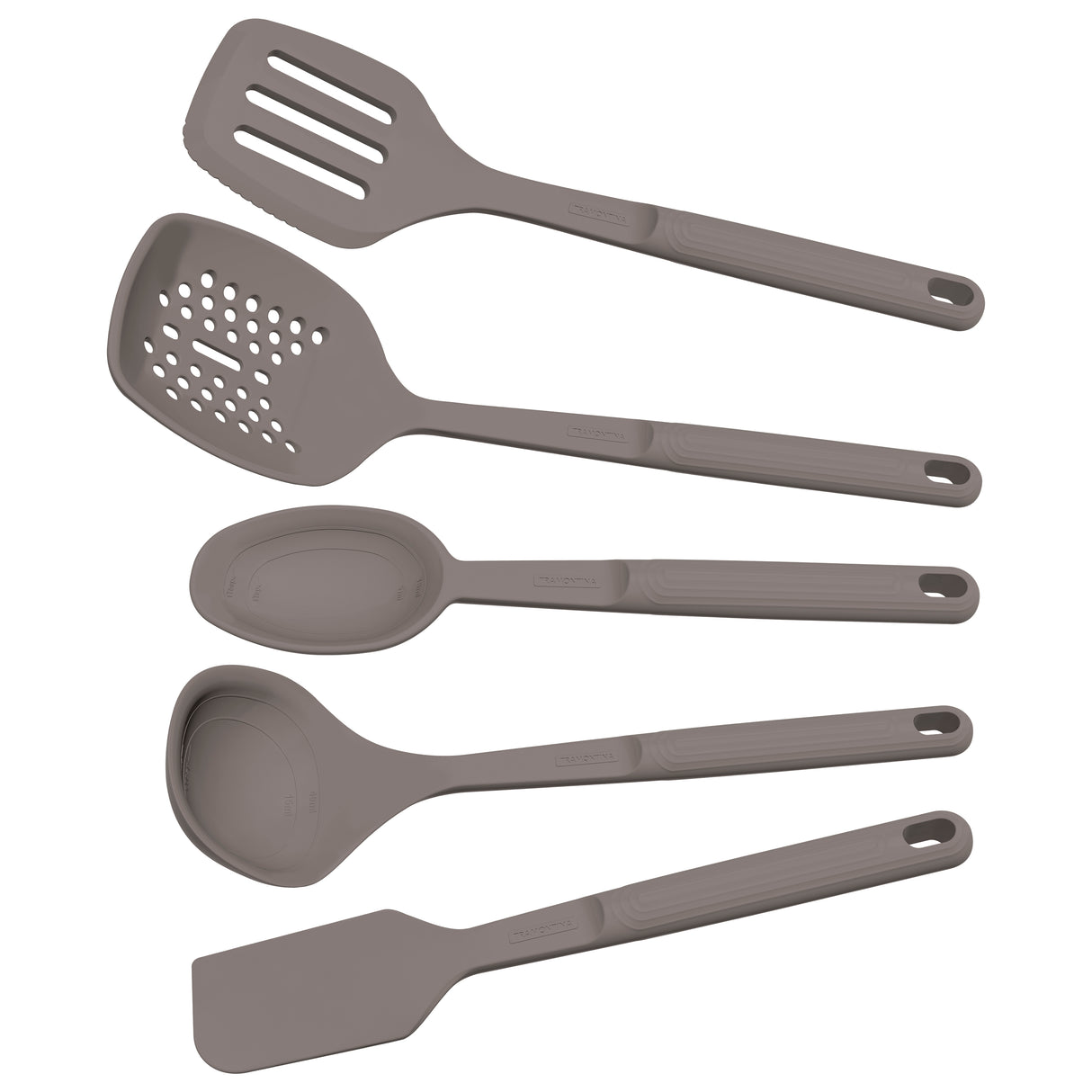 Soffta 5-Piece Grey Silicone Utensil Set