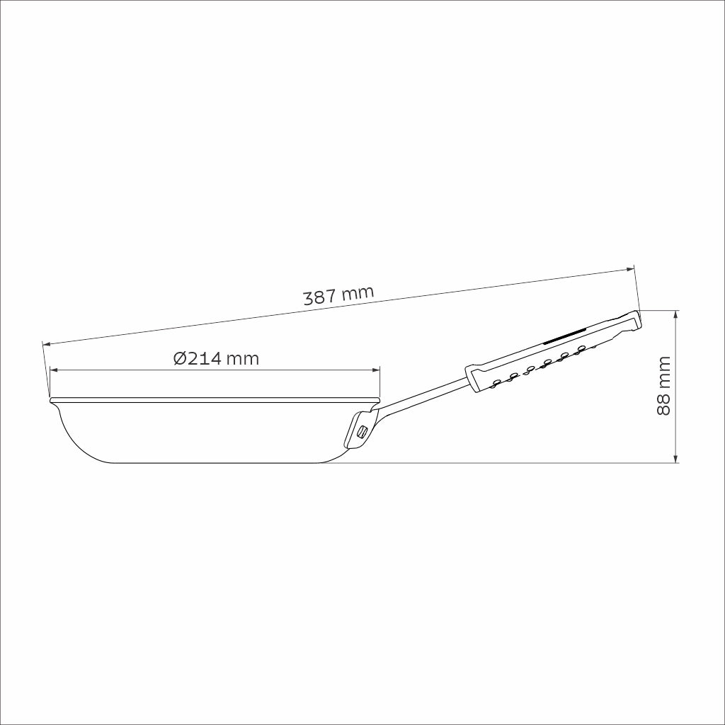 Professional Non-Stick Aluminium Frying Pan, 20cm, 1L