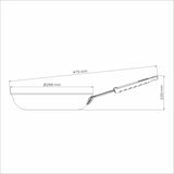 Professional Non-Stick Aluminium Frying Pan, 25cm, 1.9L