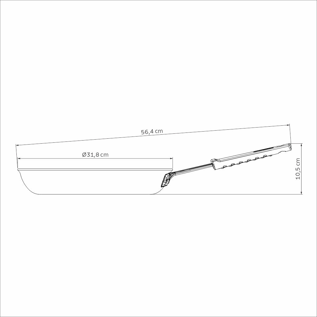 Professional Non-Stick Aluminium Frying Pan, 30cm, 3L
