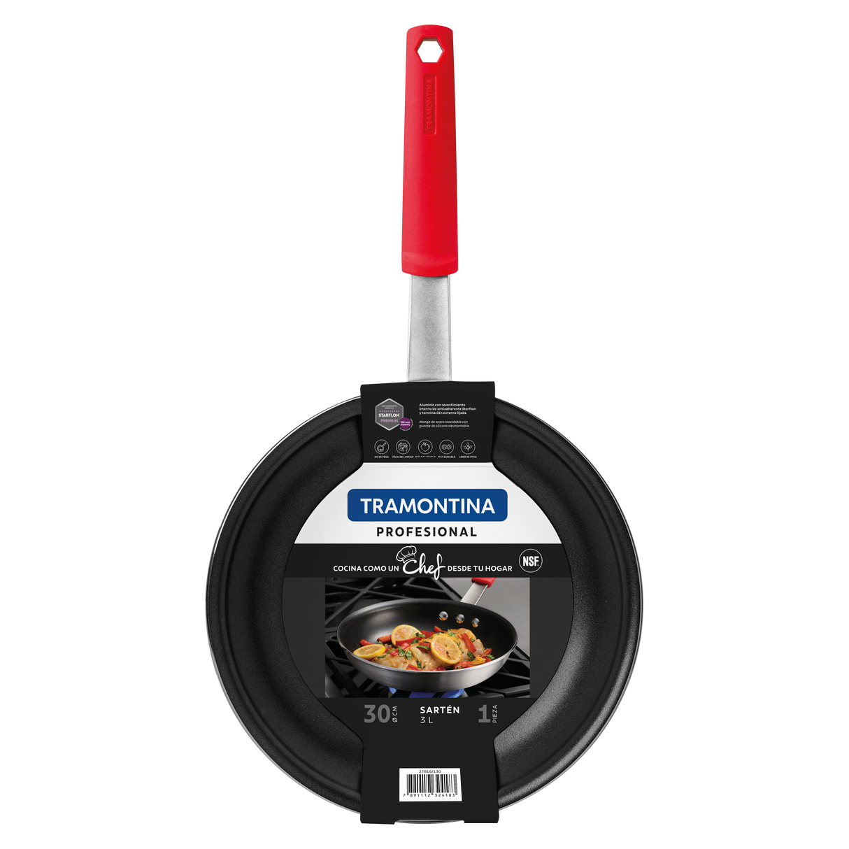 Professional Non-Stick Aluminium Frying Pan, 30cm, 3L