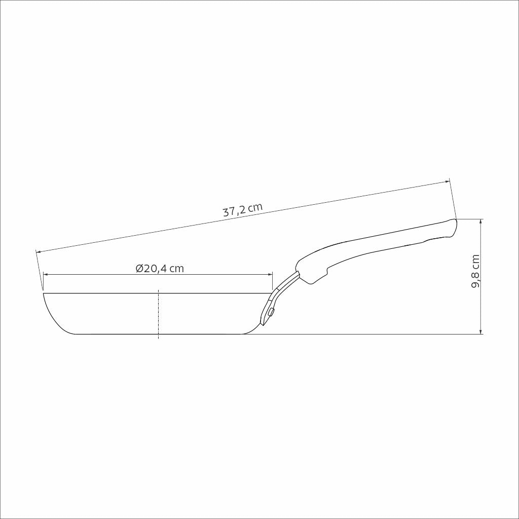 Tunis Aluminium Ceramic Frying Pan - 20cm, 0.9L