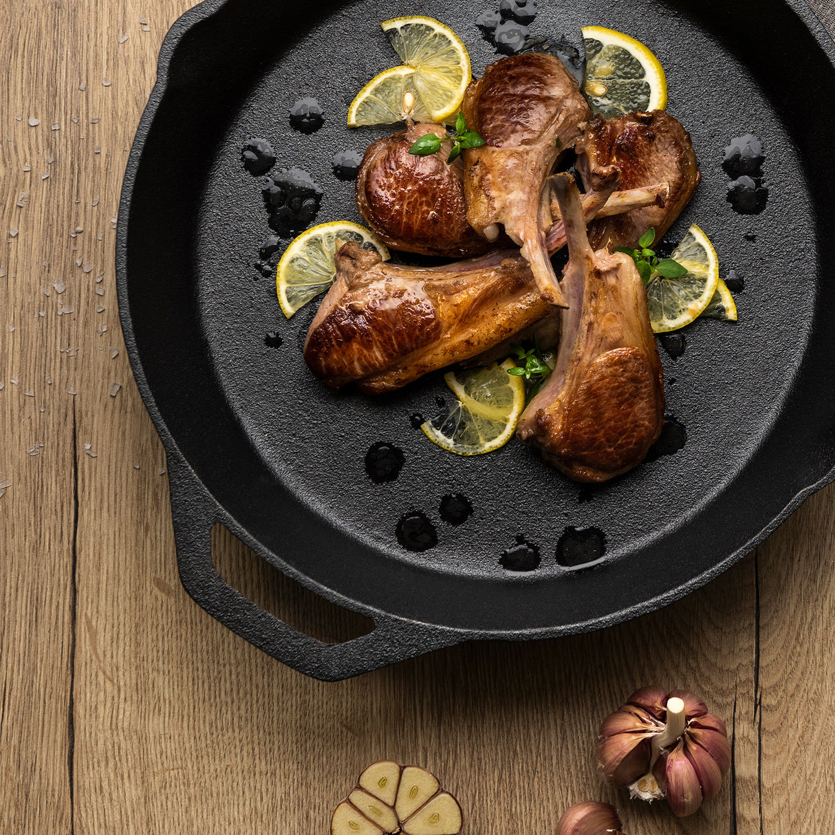 Pre-Seasoned Cast Iron Skillet Pan, 30cm
