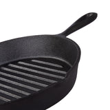 Pre-Seasoned Cast Iron Griddle Pan, 28cm