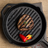 Pre-Seasoned Cast Iron Griddle Pan, 28cm