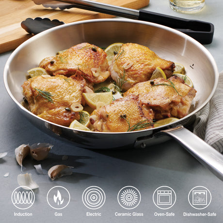 Tempo 2-Piece Stainless Steel Frying Pan Set, 25cm and 30cm