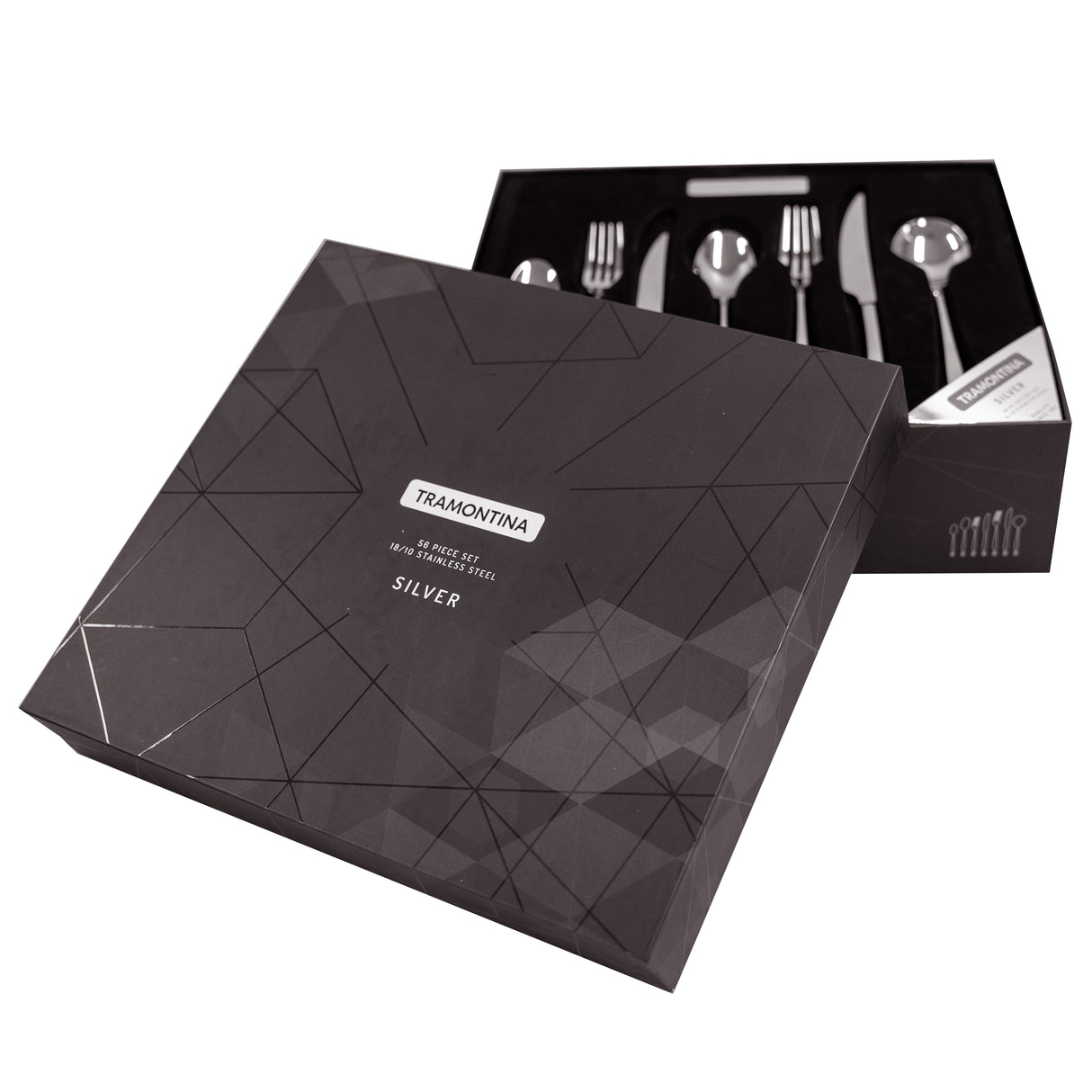 56-Piece Silver Cutlery Set