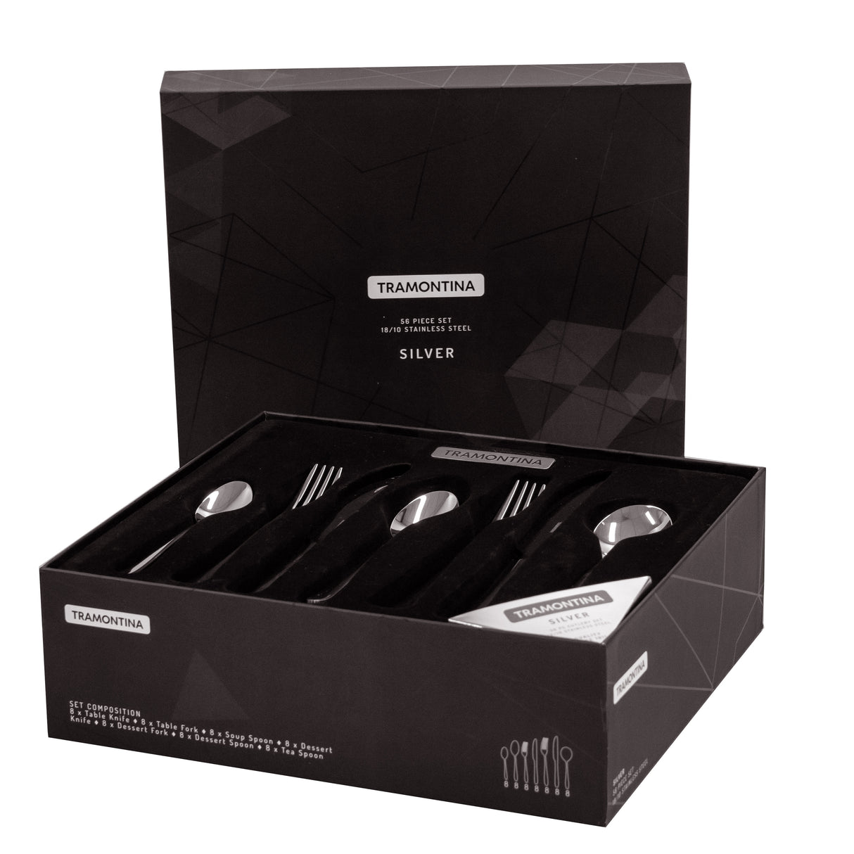 56-Piece Silver Cutlery Set