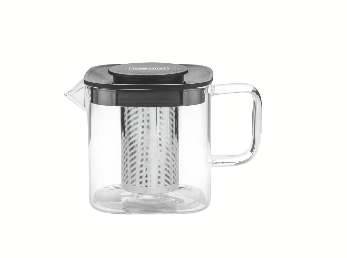 Glass and Stainless Steel Teapot with Infuser, 600ml