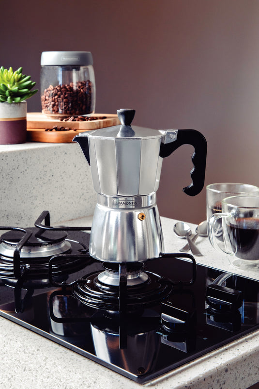 Tramontina Italian Espresso Coffe Maker - 6 Cup - Aluminium