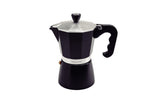 Black Aluminium Italian Espresso Coffee Maker, 320ml