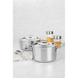 Grano Try-Ply Clad Stainless Steel Shallow Casserole, 24cm, 4.4L