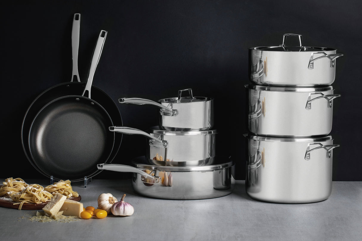 Grano Try-Ply Clad Stainless Steel Deep Casserole, 24cm, 5.8L