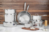 Grano Try-Ply Clad Stainless Steel Deep Casserole, 24cm, 5.8L