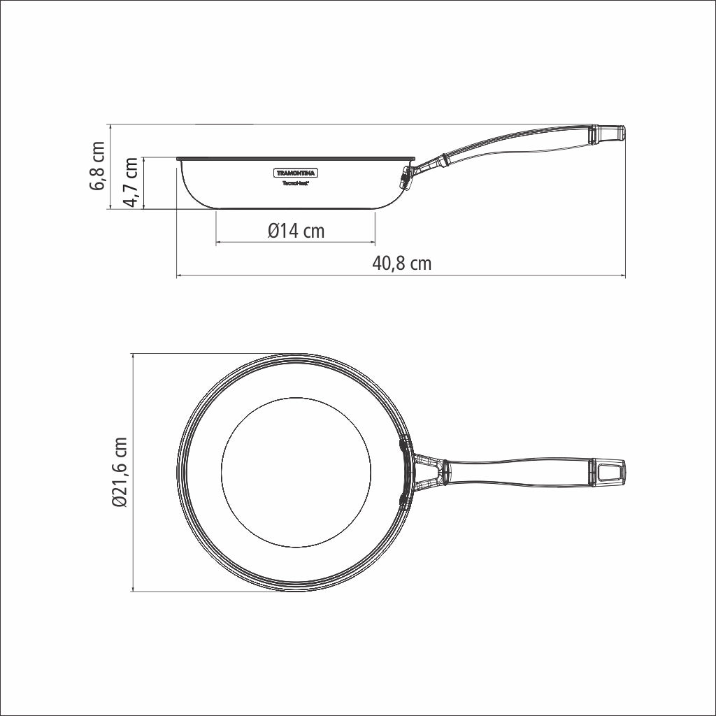 Grano Try-Ply Clad Non-Stick Frying Pan, 20cm, 1.2L
