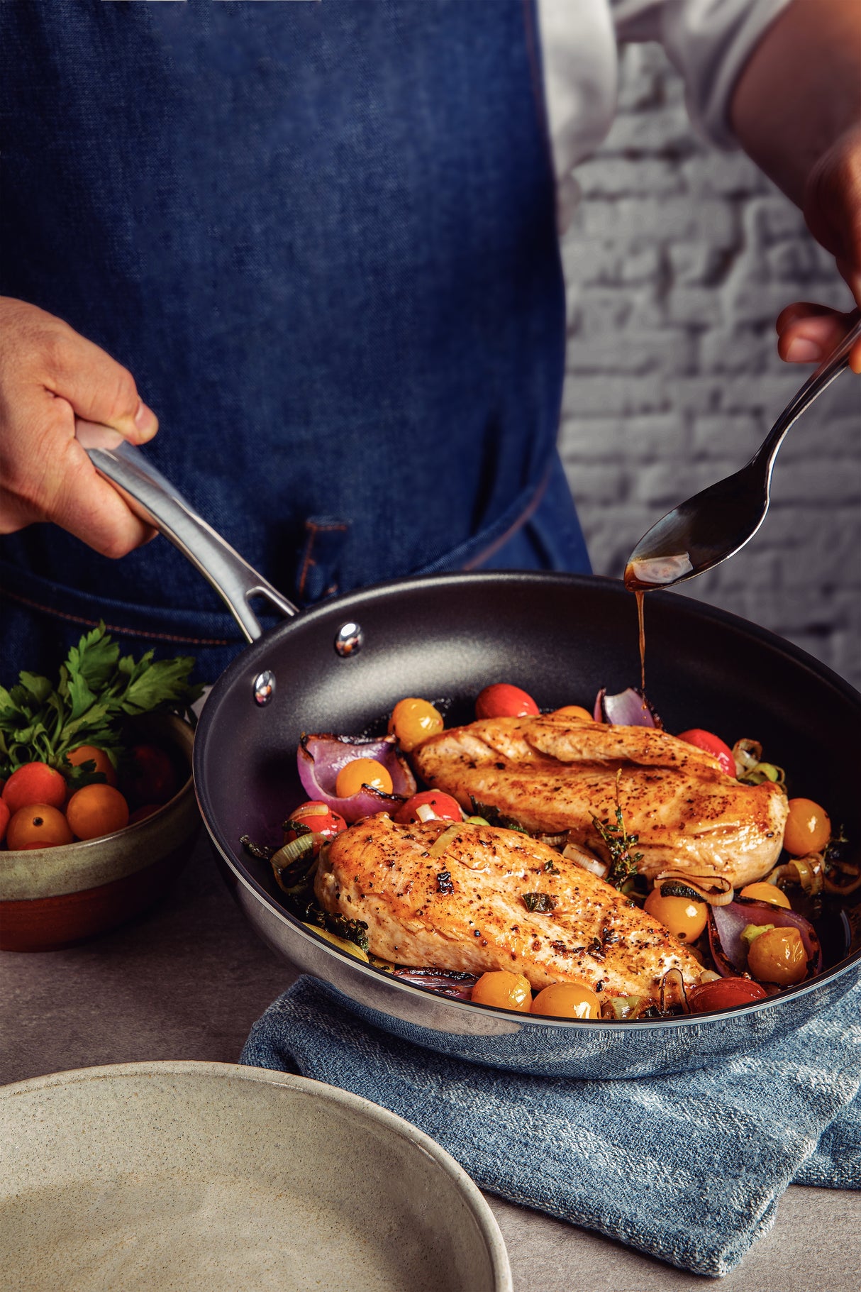 Grano Try-Ply Clad Non-Stick Frying Pan, 20cm, 1.2L