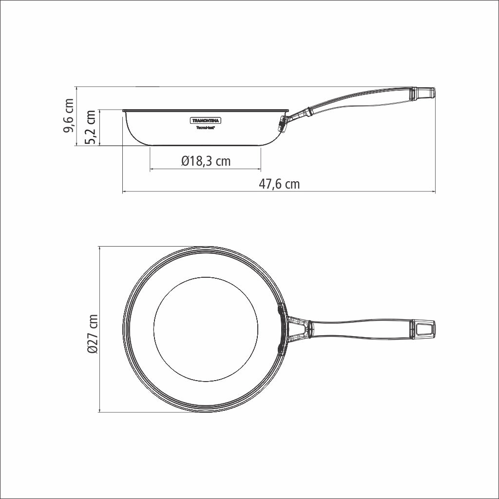Grano Try-Ply Clad Non-Stick Frying Pan, 26cm, 2.2L